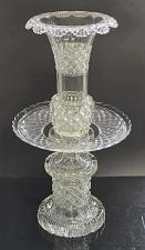 Buy 3 part Cut glass vase antique