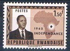 Buy Rwanda 4 Unused Gregorie Kayibanda 1962 (R0413)+