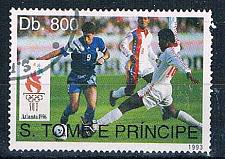 Buy Saint Thomas and Prince Islands 1155 Used Soccer ul 1993 (S1199)+