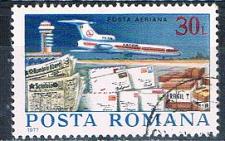 Buy Romania C214 Used Plane and letters 1977 CV 1.75 (MV0278)