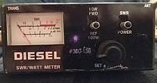 Buy DIESEL POWER/SWR/WATT METER console box MODEL 360-136 tester analog needle gauge