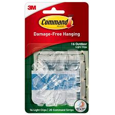 Buy Command Outdoor Light Clips 4 Pack of 16 Clear Clips and 20 Command Strips Da...