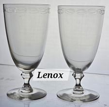 Buy Pair Signed Lenox Crystal sentiment ice tea glasses replacement