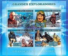 Buy Guinea-Bissau 2007 CTO Sheet Explorers Cousteau Smith Hill Cook (TS0027)