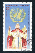 Buy Togo 552 Used Pope at the UN 1966 (BP73509)
