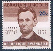 Buy Rwanda 93 Unused Abraham Lincoln 1965 (R0405)+