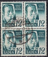 Buy GERMANY Alliiert Franz. Zone [Baden] MiNr 0004 yv II+I ( O/used ) [05] 4er