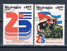 Buy Nicaragua C1043A-B Used pair Cuban Revolution 1984 CV 2.00 (HV0364)+