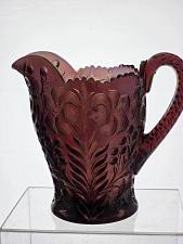 Buy L.E Smith Glass carnival purple Tiger lily pitcher