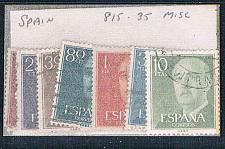 Buy Spain 815- Used Partial Set Scott num range Shown 1954 CV 1.75 (S0741)