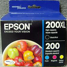 Buy Epson 200 XL BLACK color ink workforce WF2540 WF2530 WF2520 printer copier scan