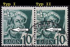 Buy GERMANY Alliiert Franz. Zone [Baden] MiNr 0033 y I+II 2er ( O/used )