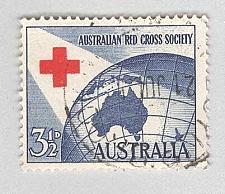 Buy Australia Red Cross globe blue 3 1/2 Used (BP90309)