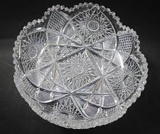 Buy American Brilliant Period Cut Glass low bowl Antique crystal Sharp
