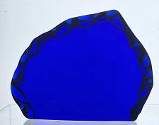 Buy L.E Smith Glass cobalt Blue iceberg paperweight