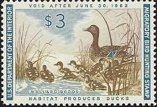 Buy US Scott #RW28 Mint Light Hinge XF 3.00 1961 US Federal Duck Stamp CV 95.00