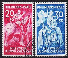 Buy GERMANY Alliiert Franz. Zone [RheinlPfalz] MiNr 0030-31 II ( O/used ) [01]