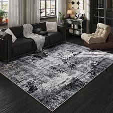 Buy Rugcomf Area Rug 5x7 Washable Rug Boho Soft Abstract Pattern Non-Slip Faux Wo...