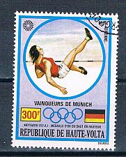 Buy Burkina Faso C128 Used Olympic High Jump 1972 CV 2.00 (MV0379)+