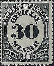 Buy US Scott #O55 MH OG VF 30 Cent 1873 Official Post Office Stamp CV 250.00