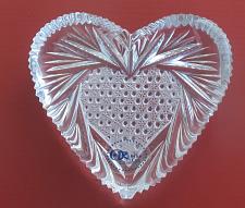 Buy Hand Cut 24% lead crystal heart Paperweight signed Peter ORourke