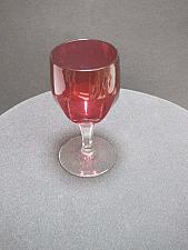 Buy Cranberry Fluted Clear Stemware
