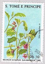 Buy Saint Thomas and Prince Is 819d Used Solanum ovigerum CV 1.35 (BP20413)