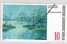 Buy Germany Berlin 9N328 Used Painting Lake 1972 (BP82608)
