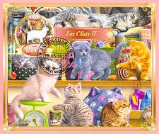 Buy Madagascar 2022 Sheet Cats kittens animals breeds 1 value (TS0062)