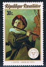 Buy Rwanda 595 Unused Painting Flute Player (R0314)+