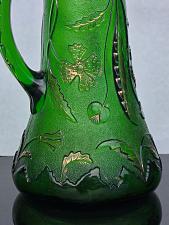 Buy Emerald green golden crest Glass EAPG pitcher
