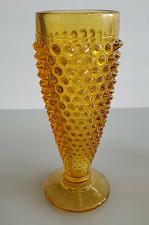 Buy L.E Smith Glass AMBER HOBNAIL bud vase