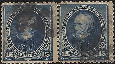 Buy US Scott #227 Used VF Pair 15 cent 1890 Henry Clay Stamp CV 50.00 for Pair