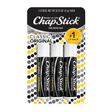 Buy ChapStick Classic Original Lip Balm Tubes Lip Care - 0.15 Oz Pack of 3