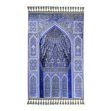 Buy Tappetino da preghiera blu Mihrab regalo islamico tappeto da preghiera musulm...