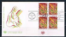 Buy UN 218 FDC Blk 4 NY Wheat Geneva Cachet 1971 (UNCV0358)+