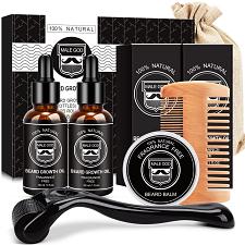 Buy MALE GOD Beard Growth Kit Beard Kit W/Beard Growth Oil Balm Comb Massager for...