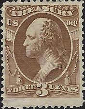 Buy US Scott #O74 Mint No Gum Fine 3 Cent 1873 Treasury Official Stamp CV 50.00