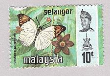 Buy Malaysia Selangor 132 Butterflies Used 2 (BP98322)
