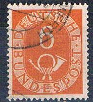 Buy Germany 673 Used Numeral and Post Horn 1951 CV 3.00 (G0401)