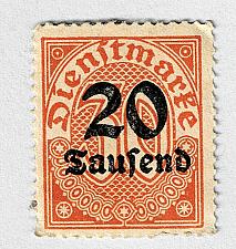 Buy Germany Overprint 20 over 10 orange MHH (BP91117)
