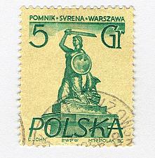 Buy Poland Statue green 5 Used (BP92602)
