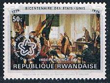 Buy Rwanda 724 Unused Painting Colors at Yorktown (R0335)+