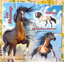 Buy Gabon 2022 CTO Sheet Horses Mustangs 1 value (TS0025)