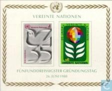 Buy UN Vienna 14 MNH Souvenir Sheet 35th Aniversary 1980 (U0403)+