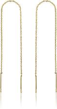 Buy Benevolence LA Gold Plated Chain Earrings Double Piercing Drop Dangle Long Th...