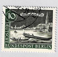 Buy Germany Berlin River with boats green 10 Used (BP91503)