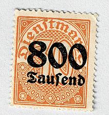 Buy Germany Overprint 800 over 10 orange MNG (BP91115)