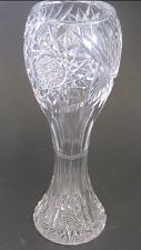 Buy ABP cut glass vase zipper Hobstar antique