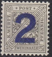 Buy GERMANY Württemberg [Dienst] MiNr 0257 ( */mh )